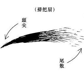 六害眉之「扫把眉」