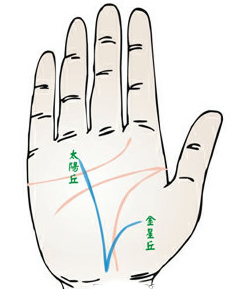 手相事业线分叉图解