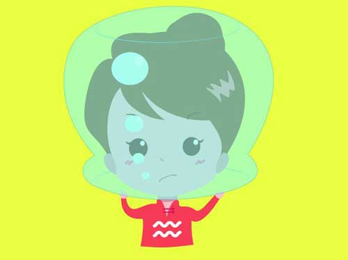 水瓶座的幸运色：蓝、蓝绿